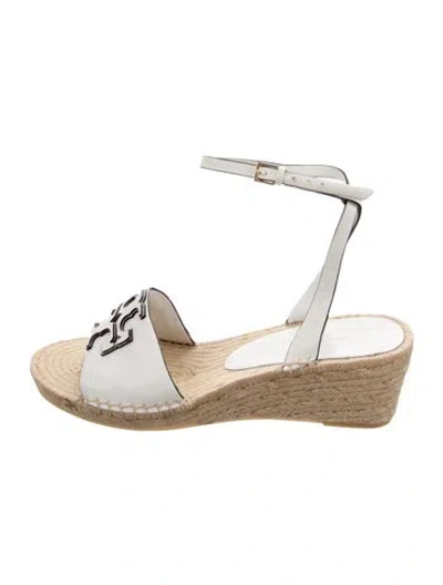 Pre-owned Tory Burch Leather Espadrilles In White