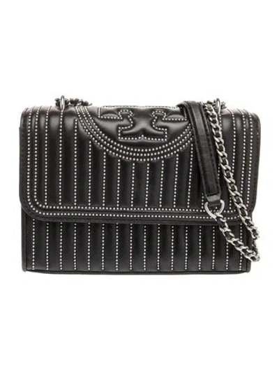 Pre-owned Tory Burch Leather Evening Bag In Black