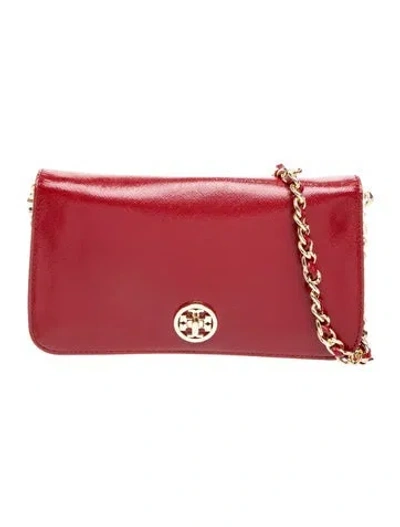 Pre-owned Tory Burch Leather Evening Bag In Red