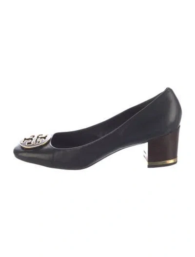 Pre-owned Tory Burch Leather Flats In Blue