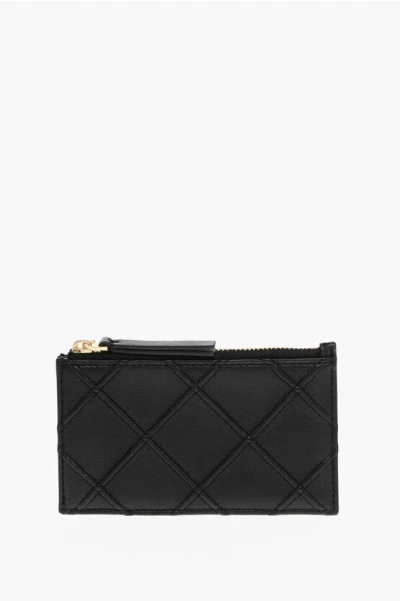 Tory Burch Leather Fleming Card Holder Grösse Unica
