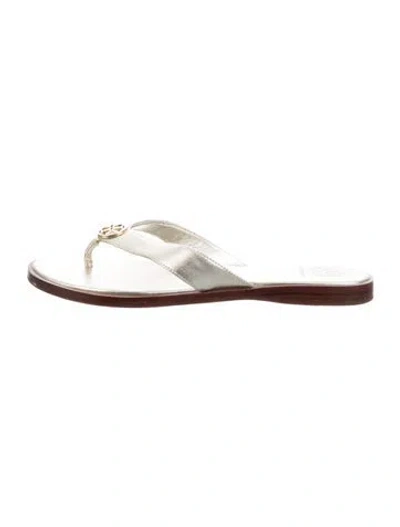 Pre-owned Tory Burch Leather Flip Flops