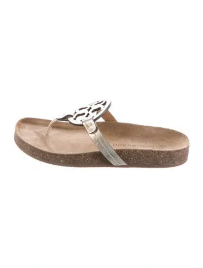 Pre-owned Tory Burch Leather Flip Flops