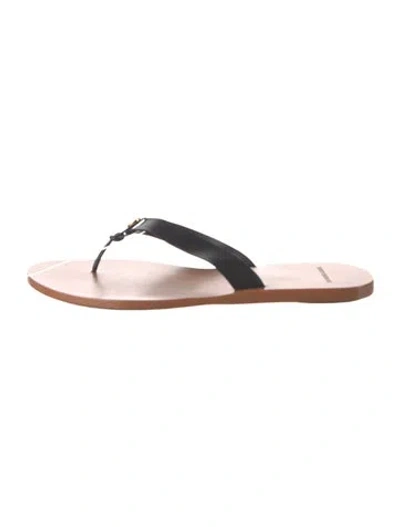 Pre-owned Tory Burch Leather Flip Flops In Multi