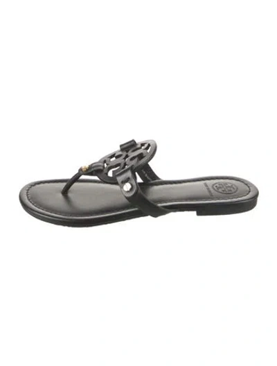 Pre-owned Tory Burch Leather Flip Flops In Multi
