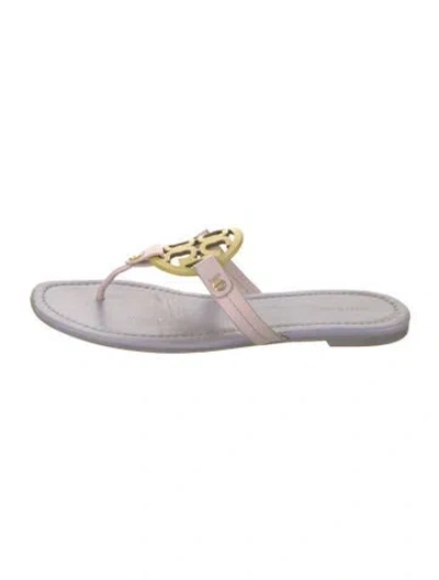 Pre-owned Tory Burch Leather Flip Flops In Multi