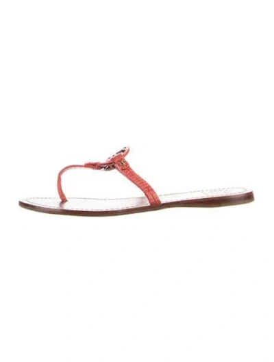 Pre-owned Tory Burch Leather Flip Flops In Multi