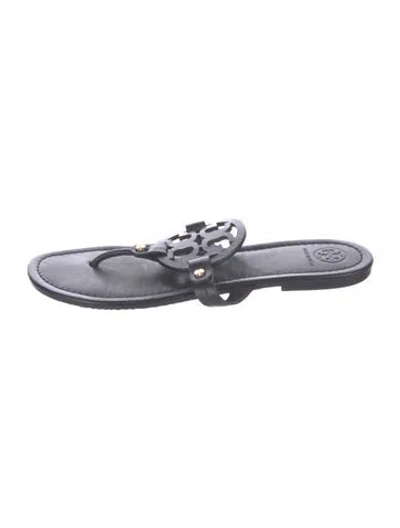 Pre-owned Tory Burch Leather Flip Flops In Multicolor