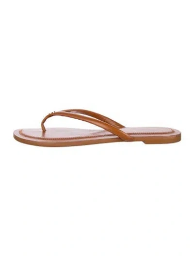 Pre-owned Tory Burch Leather Flip Flops In Multicolor