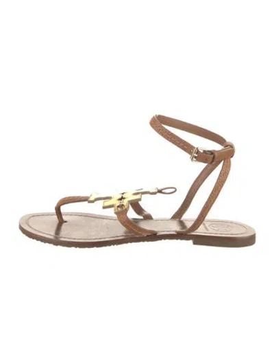 Pre-owned Tory Burch Leather Gladiator Sandals