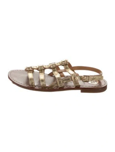 Pre-owned Tory Burch Leather Gladiator Sandals