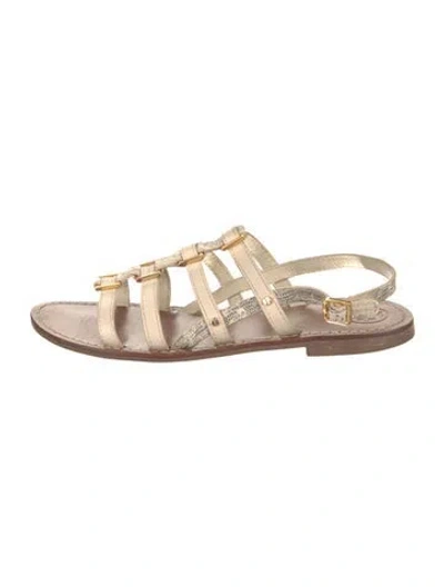 Pre-owned Tory Burch Leather Gladiator Sandals