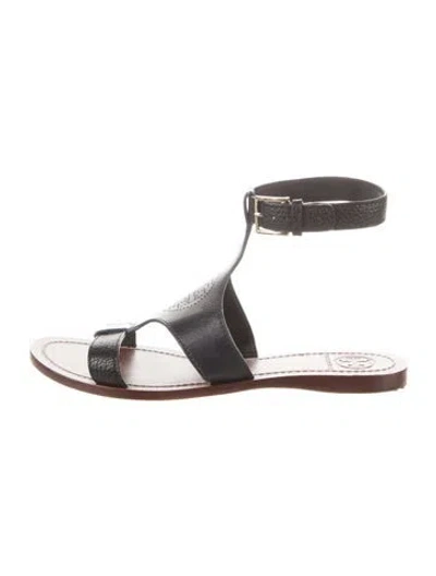 Pre-owned Tory Burch Leather Gladiator Sandals In Multi
