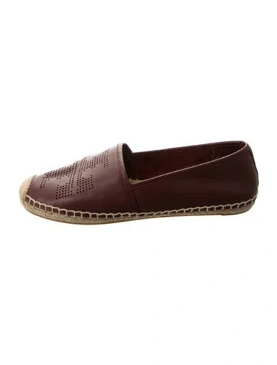 Pre-owned Tory Burch Leather Graphic Print Espadrilles In Multi