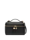 Tory Burch Romy Black Crossbody Bag With Adjustable And Removable Shoulder Strap And Logo Lettering On The Fron In Black