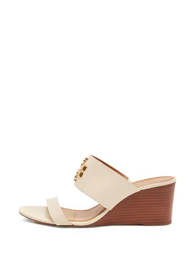 Pre-owned Tory Burch Leather Heeled Sandals In Neutral