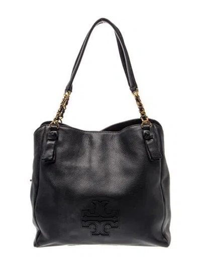 Pre-owned Tory Burch Leather Hobo In Blue