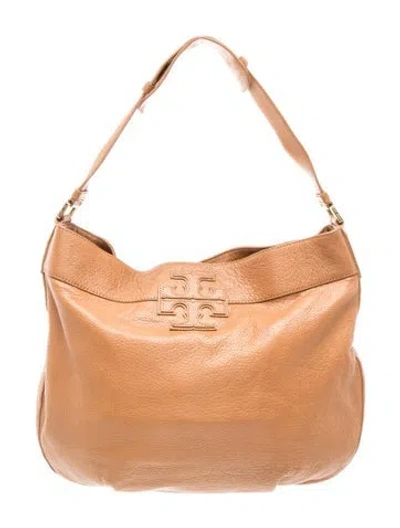Pre-owned Tory Burch Leather Hobo In Brown