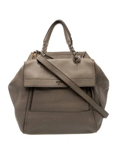Pre-owned Tory Burch Leather Hobo In Neutral