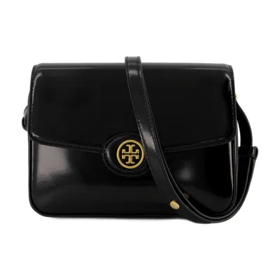 Tory Burch Leather Hobo Shoulder Bag In Black