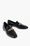 Tory Burch Leather Jessa Bit Loafers With Golden-effect Horsebite In Black