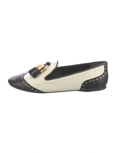Pre-owned Tory Burch Leather Loafers In Blue