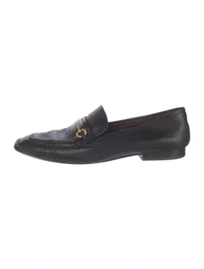 Pre-owned Tory Burch Leather Loafers In Blue