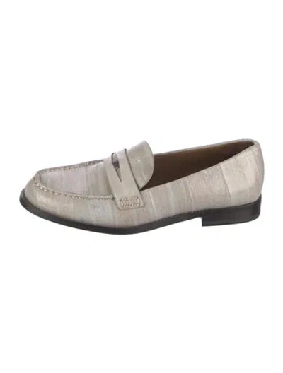 Pre-owned Tory Burch Leather Loafers In Multicolor