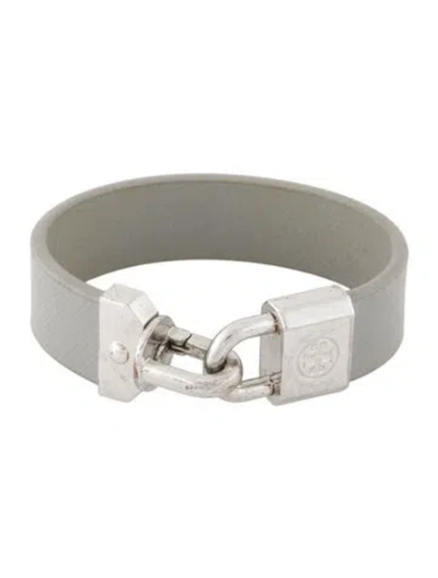 Pre-owned Tory Burch Leather Lock Closure Bracelet, 6.75" In Multi