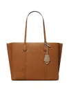 Tory Burch Leather Logo-print Tote Bag In Brown
