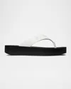 Tory Burch Leather Medallion Flip Flop Sandals