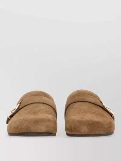 Tory Burch Leather Mellow Mules In Brown