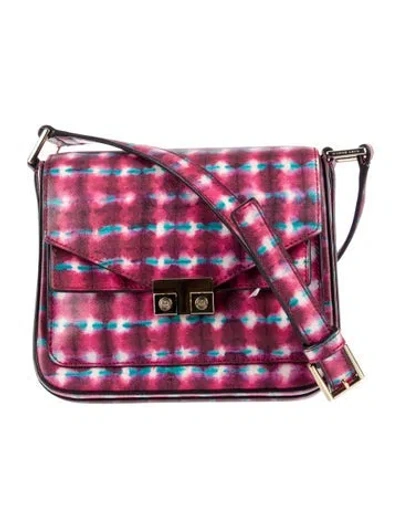 Pre-owned Tory Burch Leather Messenger Bag In Pink