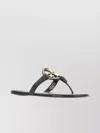 Tory Burch Leather Miller Sandals Flat Sole Open Toe