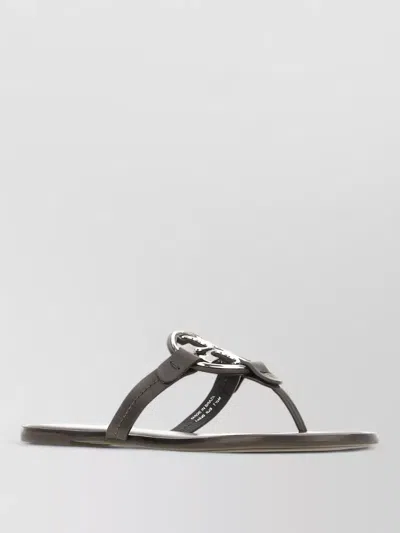 Tory Burch Leather Miller Thong Sandals Open Toe In Black