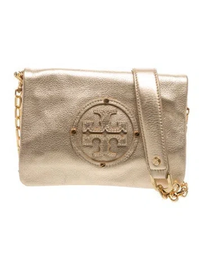 Pre-owned Tory Burch Leather Minaudière In Gold