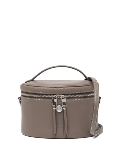 Tory Burch Leather Mini Bag In Gray