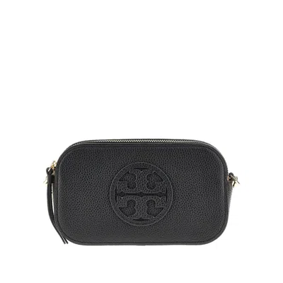 Tory Burch Leather Mini Miller Crossbody Bag In Black