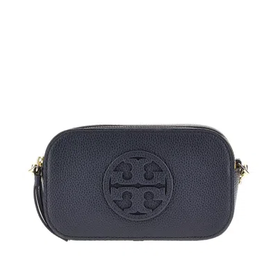 Tory Burch Leather Mini Miller Crossbody Bag In Blue