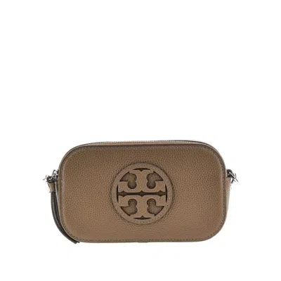 Tory Burch Leather Mini Miller Crossbody Bag In Brown