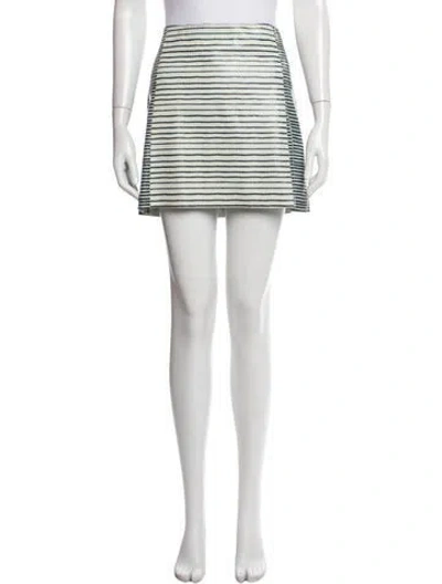 Pre-owned Tory Burch Leather Mini Skirt In Multi