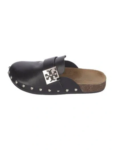 Pre-owned Tory Burch Leather Mules In Black