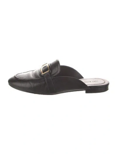Pre-owned Tory Burch Leather Mules In Black