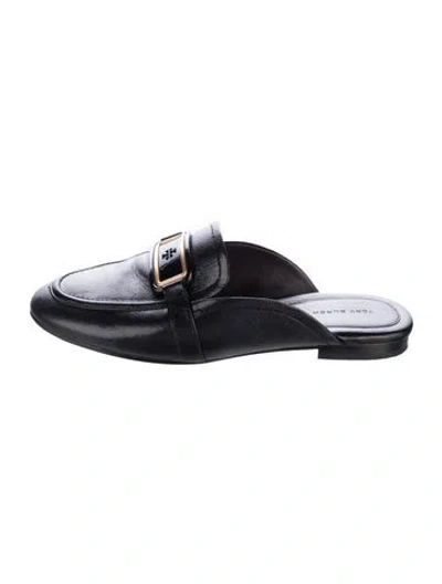 Pre-owned Tory Burch Leather Mules In Black