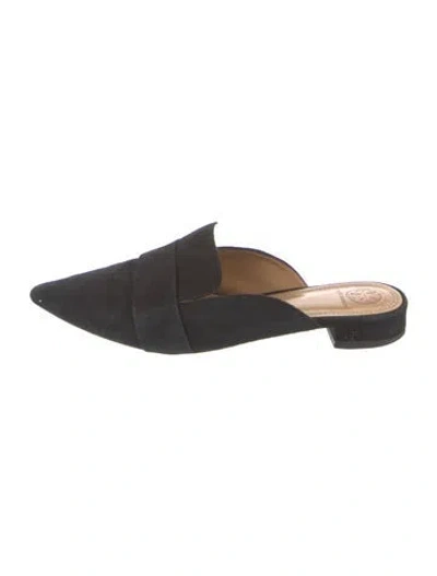 Pre-owned Tory Burch Leather Mules In Black