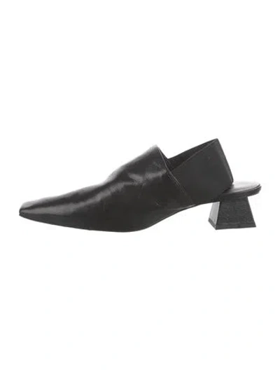 Pre-owned Tory Burch Leather Mules In Black