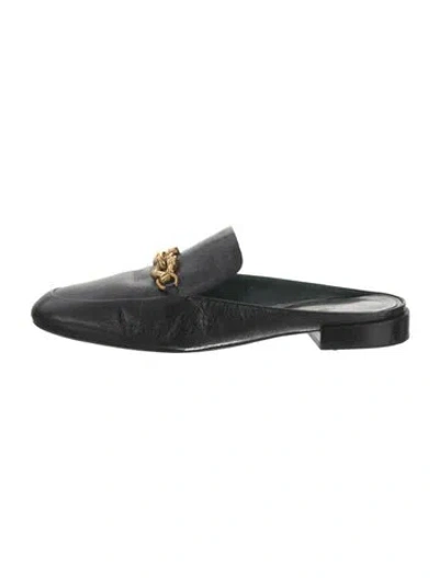 Pre-owned Tory Burch Leather Mules In Black