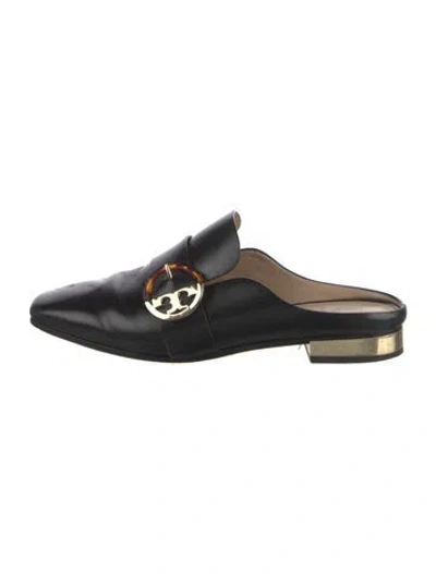 Pre-owned Tory Burch Leather Mules In Black