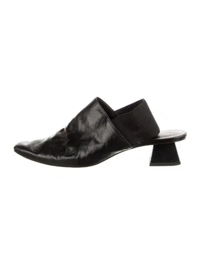 Pre-owned Tory Burch Leather Mules In Black