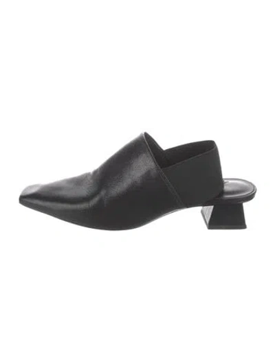 Pre-owned Tory Burch Leather Mules In Black